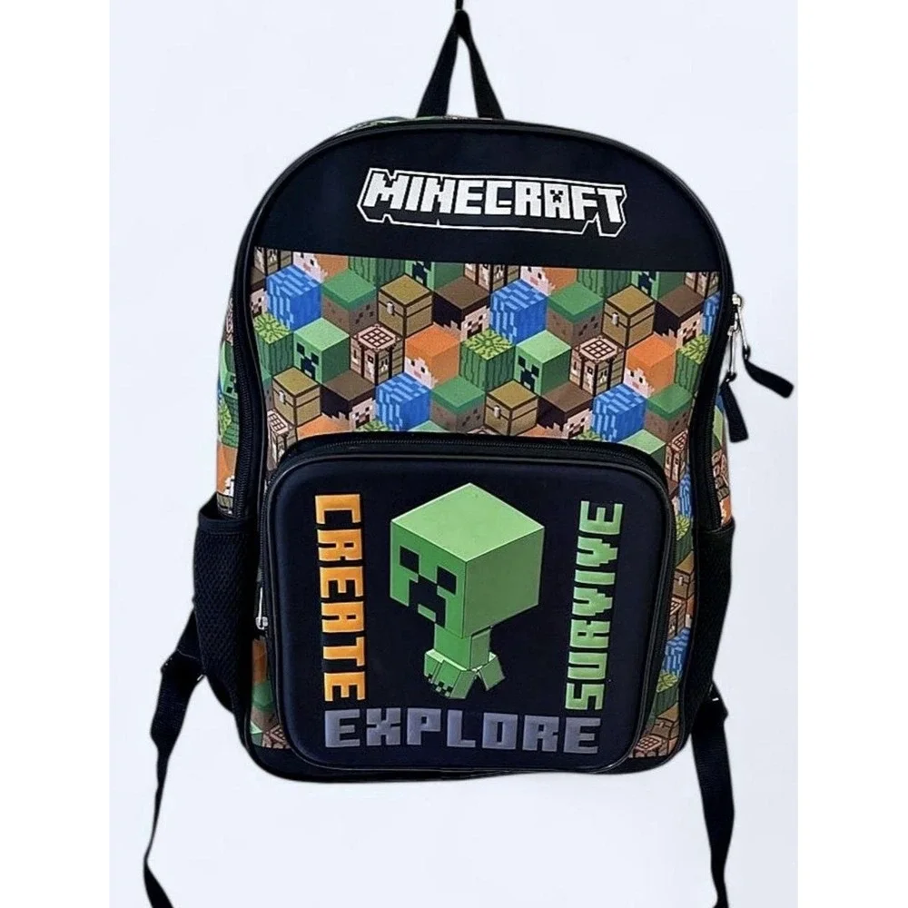 Minecraft Creeper Kids Medium Backpack With Light Up Creeper